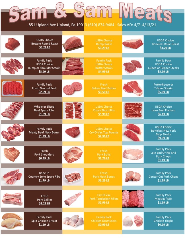 Sam & Sam Meats - Weekly Specials